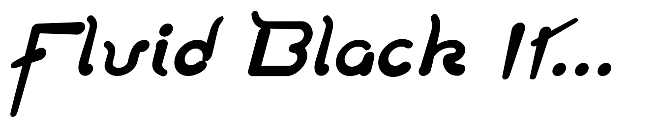 Fluid Black Italic